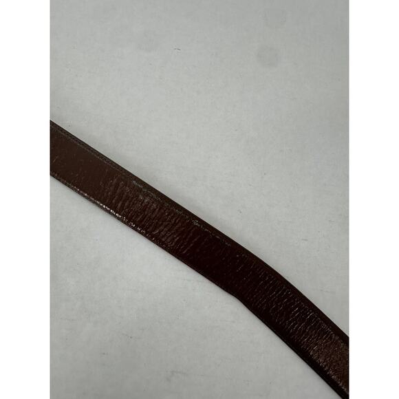 Nocona Mens Belt Size 46 Leather western Rodeo Brown Brass Buckle - Picture 7 of 13